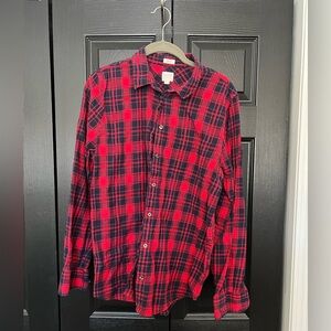 J. Crew | Red and Navy Plaid Button Down